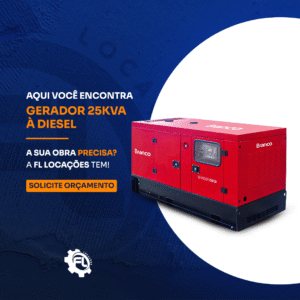 Locação de Gerador 25kva á diesel