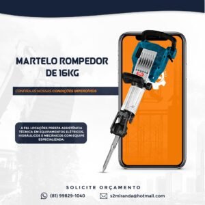 Locação de Martelo Rompedor de 16KG